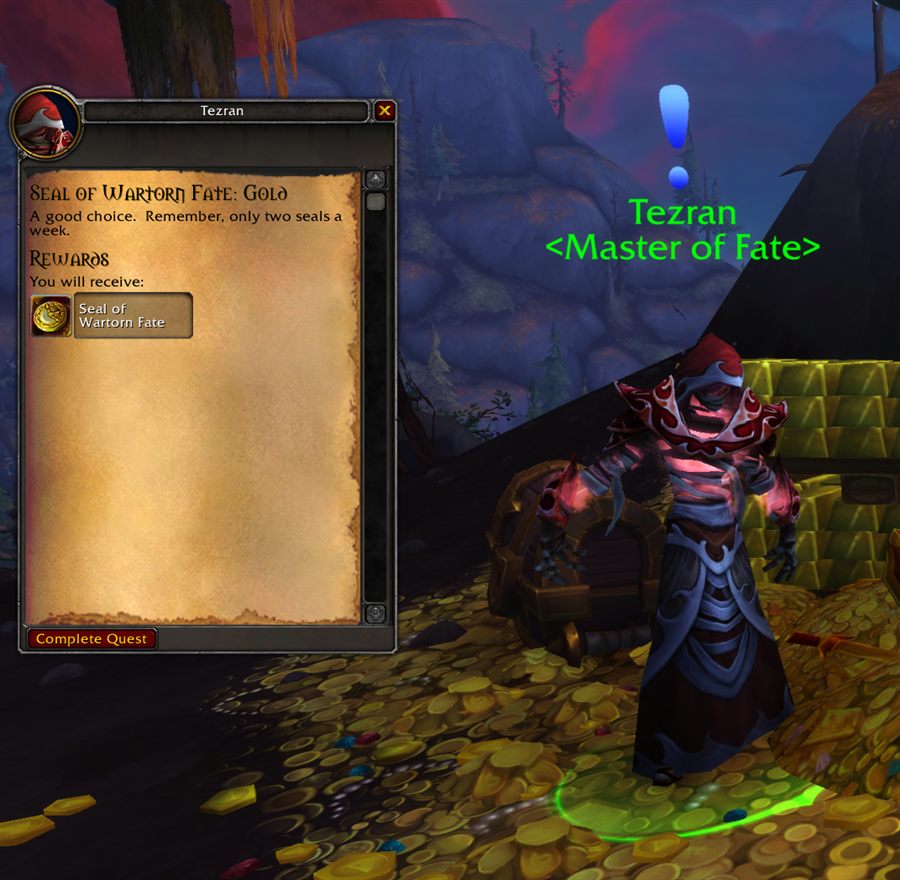 Tezran's Seal of Wartorn Fate trade quest