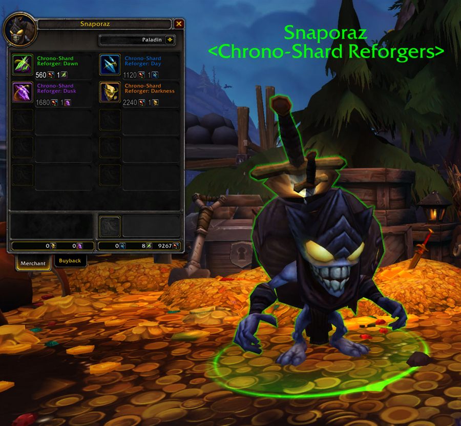 Snaporaz's Chrono-Shard Reforgers shop